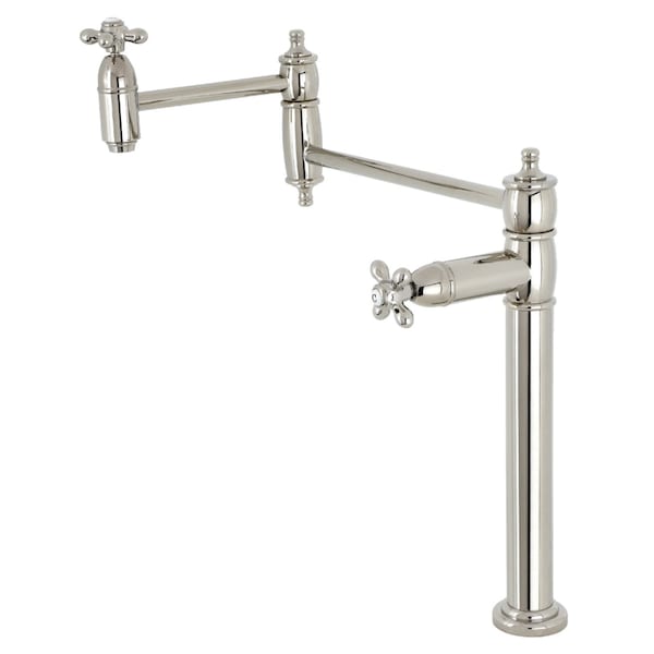 Deck Mount Pot Filler, Polished Nickel